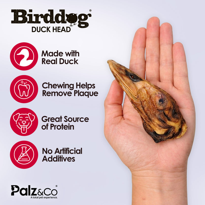Palz&Co Birddog Duck Head Dog Treats, 20ct