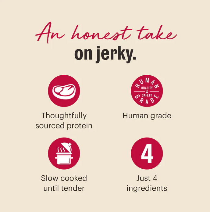 The Honest Kitchen Slow-Cooked Beef Jerky Chews Dog Treat, 5oz