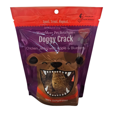 WaggMore Doggy Crack Apple & Blueberry Chicken Jerky Dog Treats, 8oz