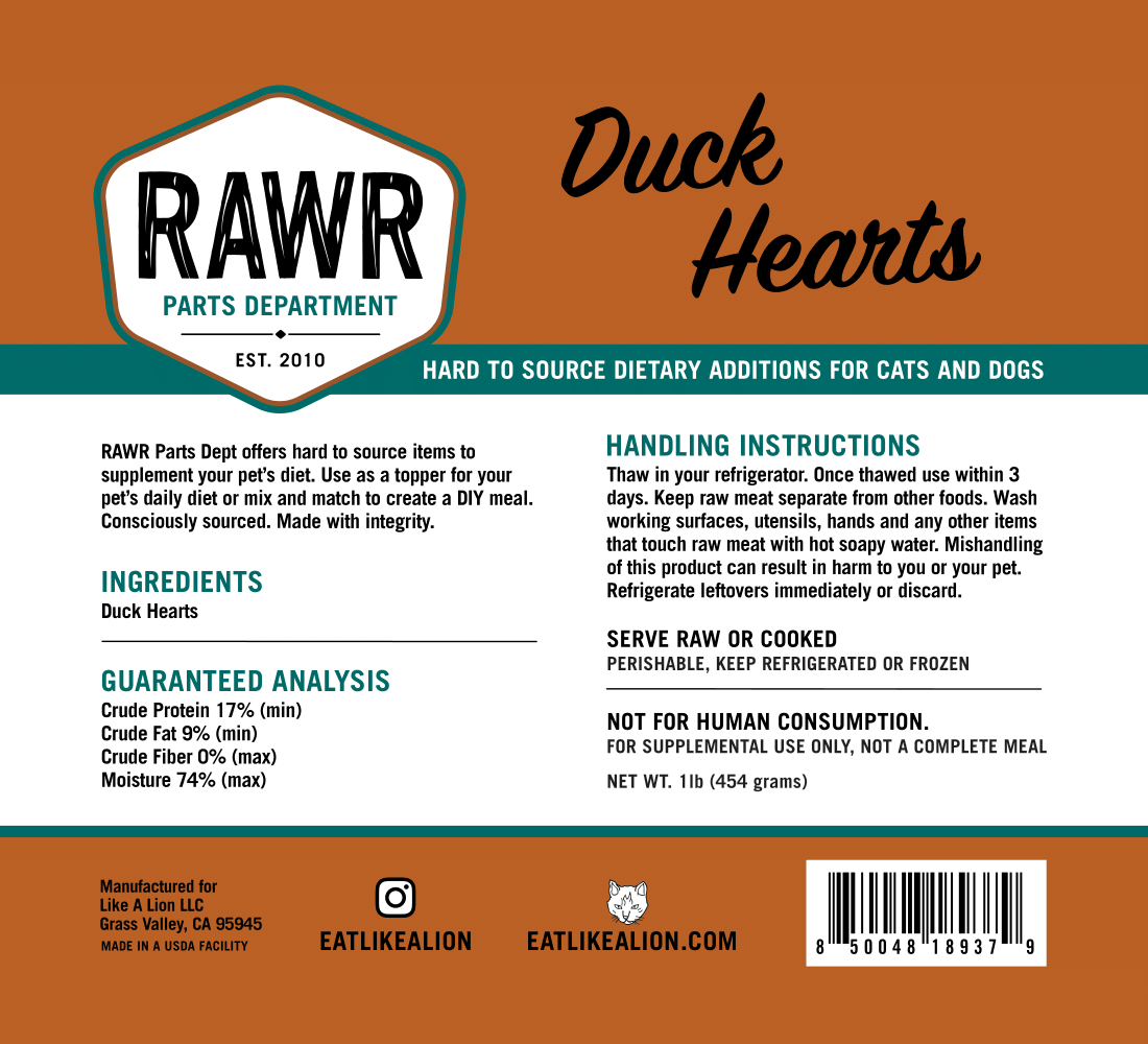 RAWR Frozen Parts Department Food Toppers and Treats for Dogs and Cats
