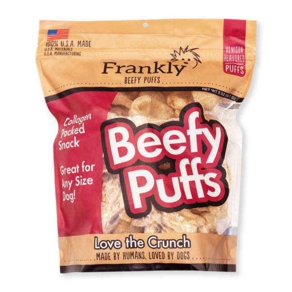 Frankly Pet Beefy Puffs Venison Dog Treats, 5oz