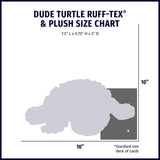 HuggleHounds Huggle-Fusion Rubber & Plush Squeaky Dog Toy, Dude Turtle