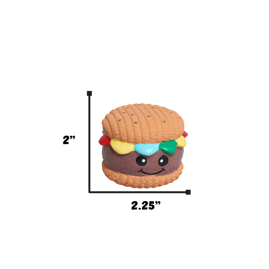 HuggleHounds Ruff-Tex Big Buns Foodies Rubber Squeaky Dog Toy