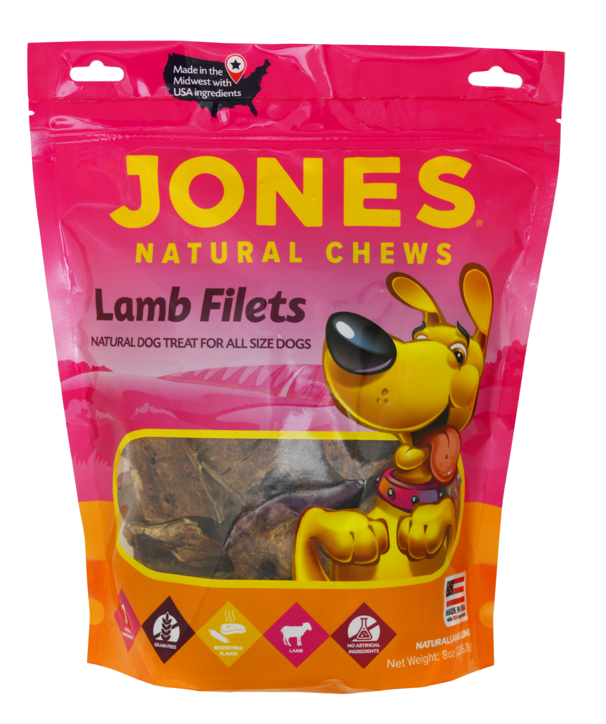 Jones Natural Chews Lamb Puffs Dog Treat