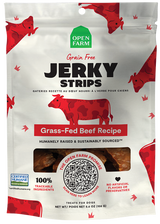 Open Farm Jerky Strips Grain Free Grass-Fed Beef Recipe, 5.6oz