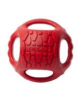N GAGE Hydro Handler Ball Interactive Rubber Dog Toy, Red