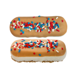 K9 Granola Factory Donut Shop Long Johns For Dogs, Patriotic Peanut Butter with Sprinkles, 5ct