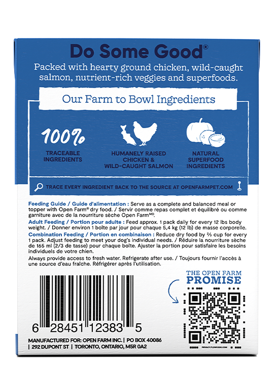 Open Farm Chicken & Salmon Rustic Stew Wet Dog Food, 12/12.5oz