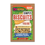 Package of K9 Granola Factory Simply Biscuits peanut butter blueberry dog treats