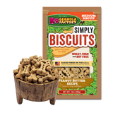 K9 Granola Factory Simply Biscuits Peanut Butter Dog Treats, Medium