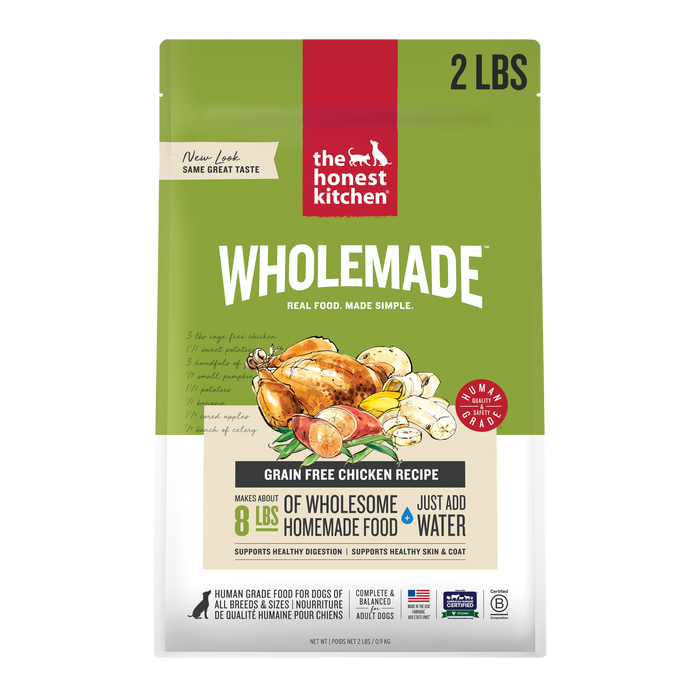 The Honest Kitchen Wholemade Grain Free Chicken Recipe Dehydrated Dog Food