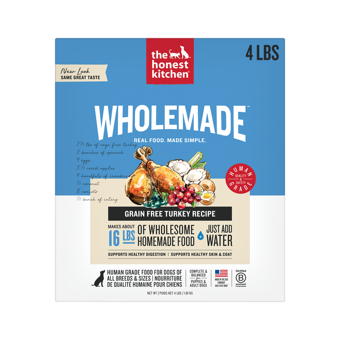 The Honest Kitchen Wholemade Grain Free Turkey Dehydrated Dog Food