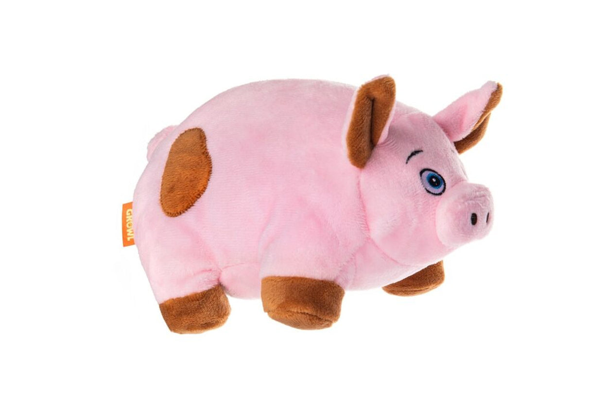Growl Trofflers Plush Dog Toy, Pink Pig