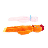 Zippy Paws Fluffy Peltz Plush Dog Toy, Chicken & Pig