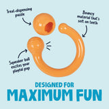 goDog Squeaks Durable Interactive Dog Toy, Looper