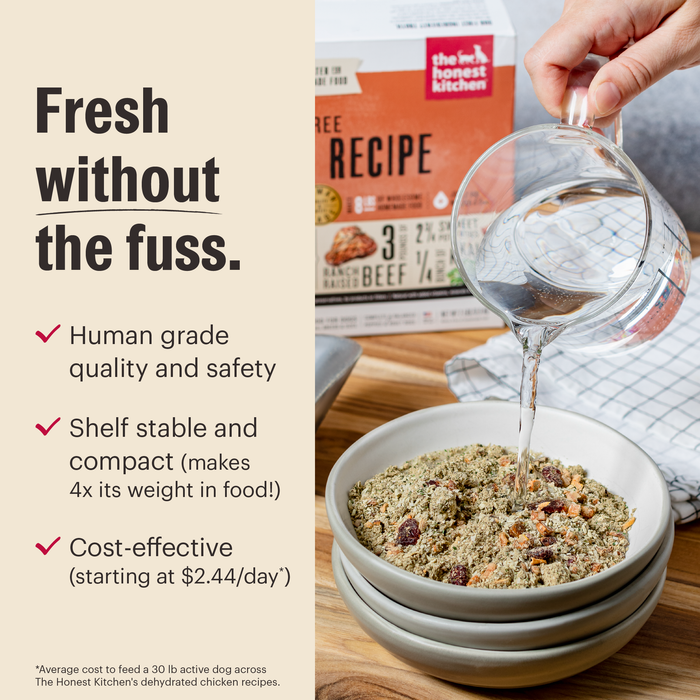 The Honest Kitchen Wholemade Grain Free Beef Recipe Dehydrated Dog Food