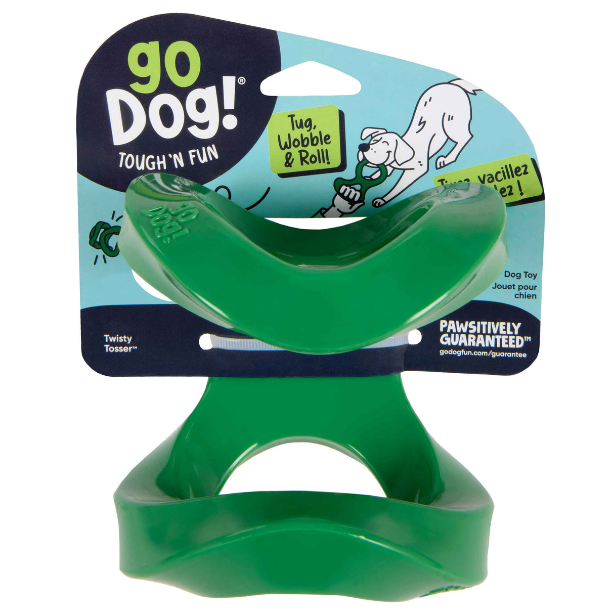 goDog Magic Motion Durable Interactive Dog Toy, Twisty Tosser
