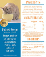Goodness Gracious Human Grade Synthetic Free Pollock Recipe Gently Cooked Frozen Cat Food, 10ct/10lb Case
