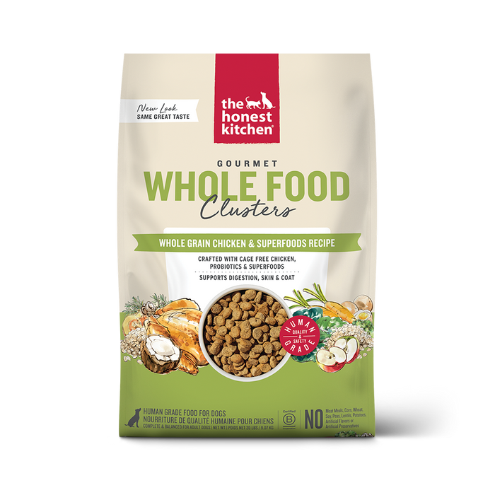 The Honest Kitchen Gourmet Whole Food Clusters Whole Grain Chicken & Superfoods Recipe Dry Dog Food