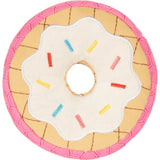 goDog Tough N Texture Donut Durable Squeaky Plush Dog Toy, 5"