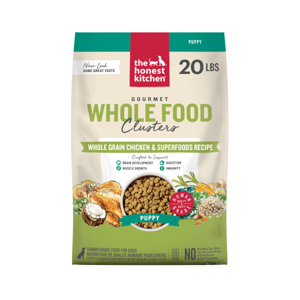 The Honest Kitchen Gourmet Whole Food Clusters Puppy Whole Grain Chicken & Superfoods Recipe Dry Dog Food