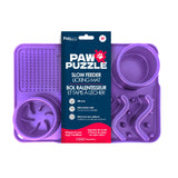 Palz&Co Paw Puzzle Silicone Slow Feeding Mat For Dogs, Medium Purple