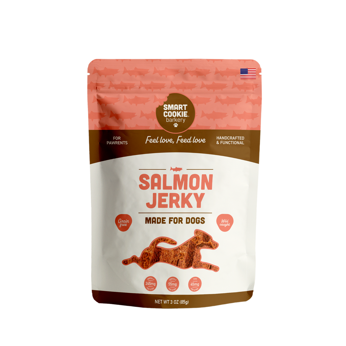 Smart Cookie Barkery Salmon Jerky Dog Treats, 3oz