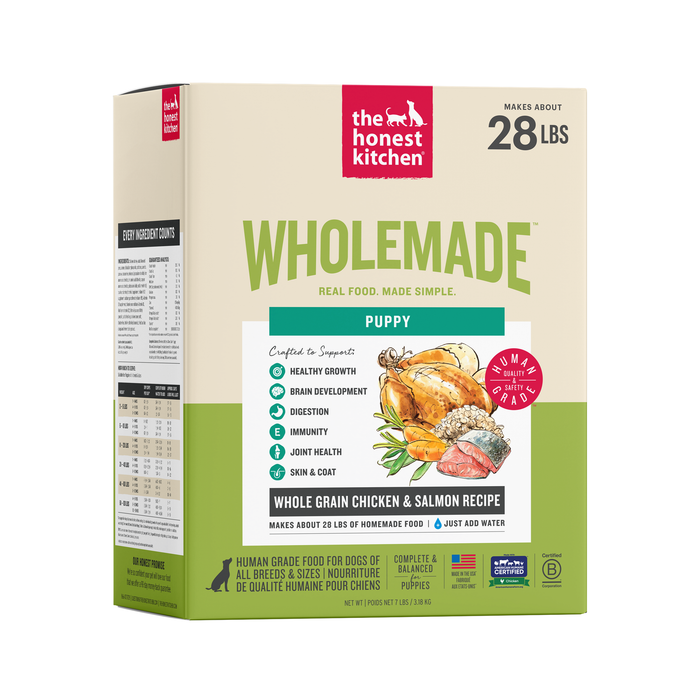 The Honest Kitchen Whole Grain Chicken, Oat & Salmon Puppy Recipe Dehydrated Dog Food