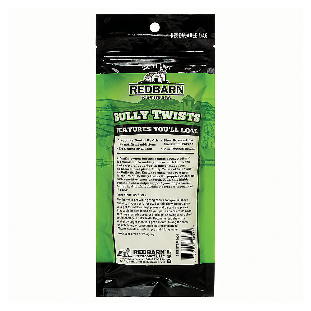 Redbarn Bully Twist Dog Treats, 5pk