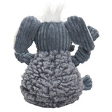 HuggleHounds Fluffer Knottie Durable Squeaky Plush Dog Toy, Ellamae Elephant