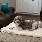 HuggleHounds HuggleFleece Mat Dog Bed, Natural