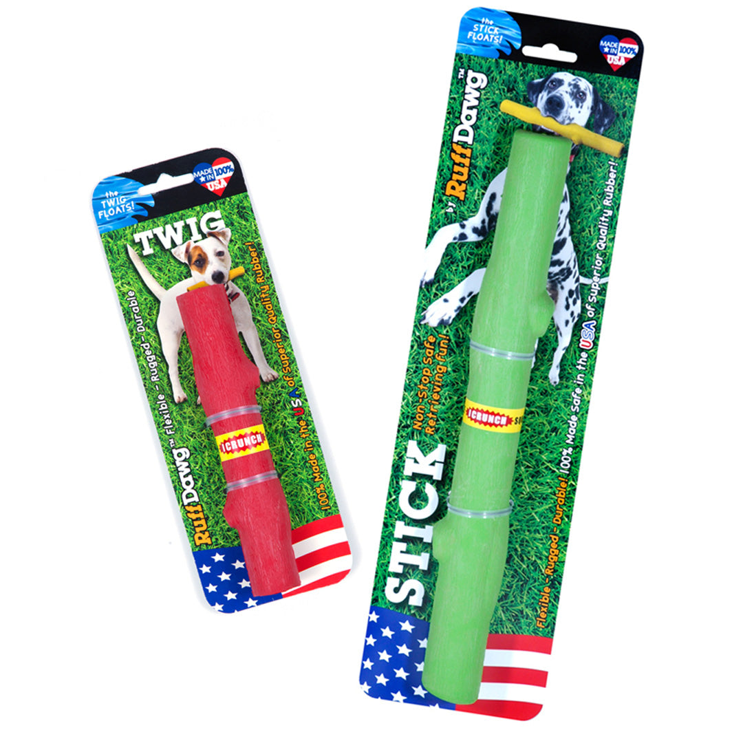 RuffDawg USA Rubber Retrieving Stick Dog Toy