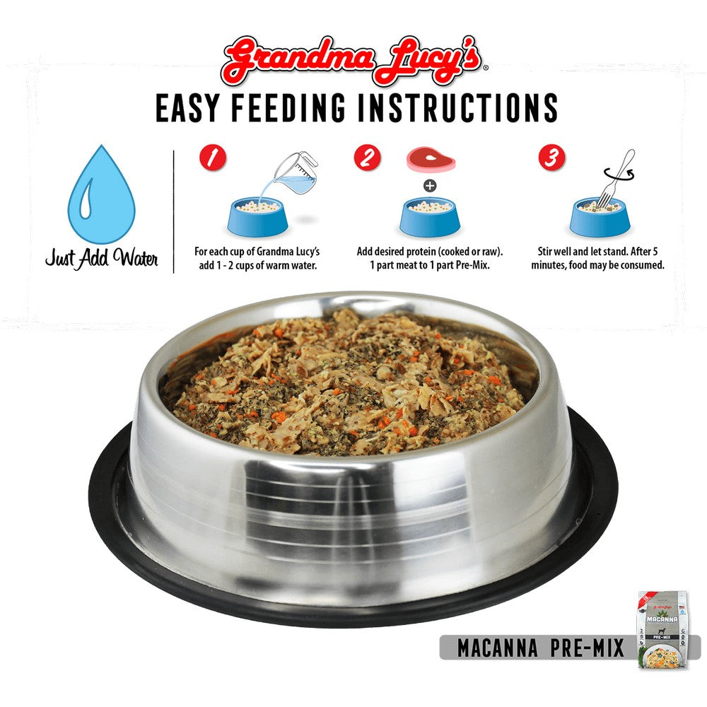 Grandma Lucy's Grain Free Macanna Pre-Mix Freeze Dried Dog Food, 3lb