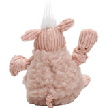 HuggleHounds Fluffer Knottie Durable Squeaky Plush Dog Toy, Penelope Pig