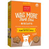 Cloud Star Wag More Bark Less Grain Free Oven Baked Dog Treats with Peanut Butter & Apples, 14oz