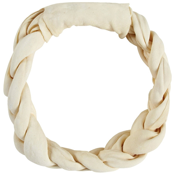 Donegal Natural Pet Treats Braided Rawhide Ring Dog Chew