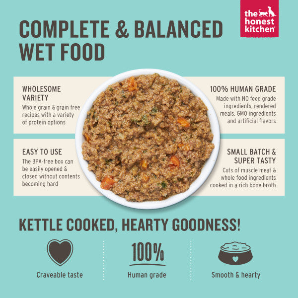 The Honest Kitchen Butcher Block Pate Beef, Lamb & Spring Veggies Wet Dog Food, 6/10.5oz